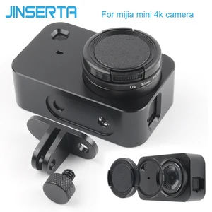 Защитный чехол JINSERTA с ЧПУ, алюминиевая рамка, для камеры Xiaomi Mijia Mini 4K, с УФ-фильтром 37 мм и винтовой крышкой для объектива