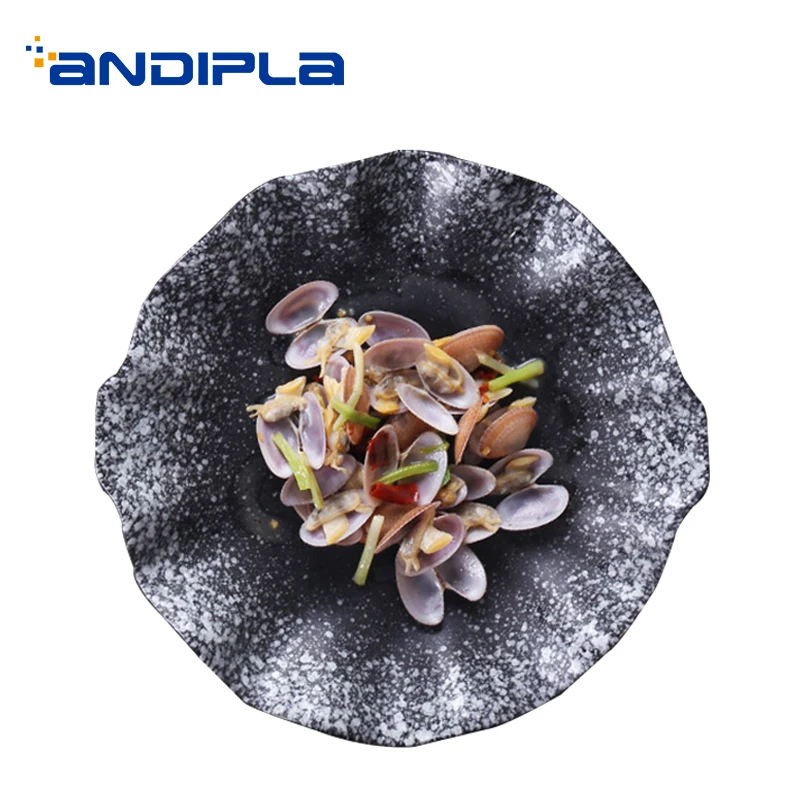 

Japanese Style Vintage Dinner Plate Lotus Leaf Shape Fruit Plates / Kitchen Tableware Spaghetti Holder Pastry Cake Tray Art Dish