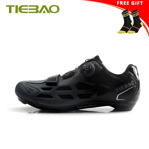 Socks with 1259A B Tiebao, обувь для шоссейного велосипеда, sapatilha ciclismo,, профессиональная обувь для шоссейного велосипеда, самоблокирующиеся SPD-SL, велосипедные кроссовки - Цвет: Socks with 1259A B