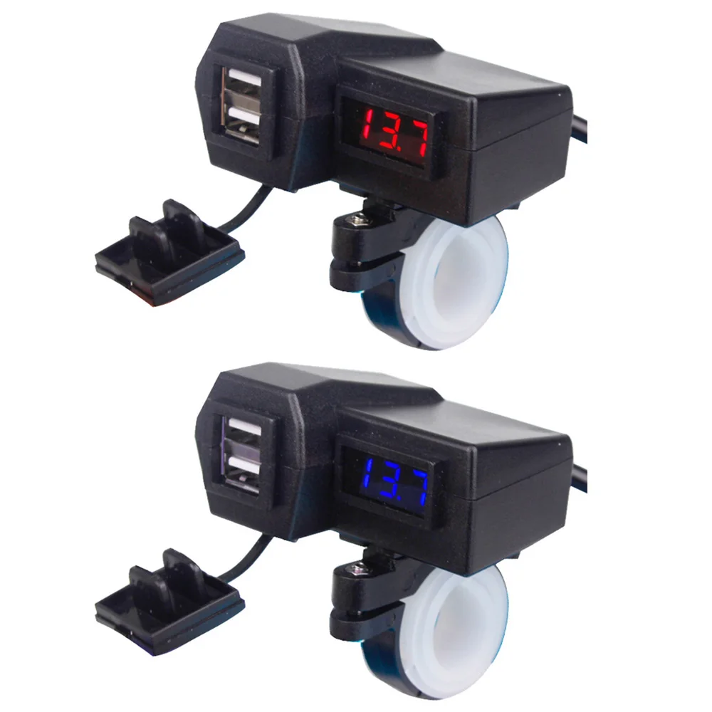 4 в 1 водонепроницаемое зарядное устройство для мотоцикла с двумя USB