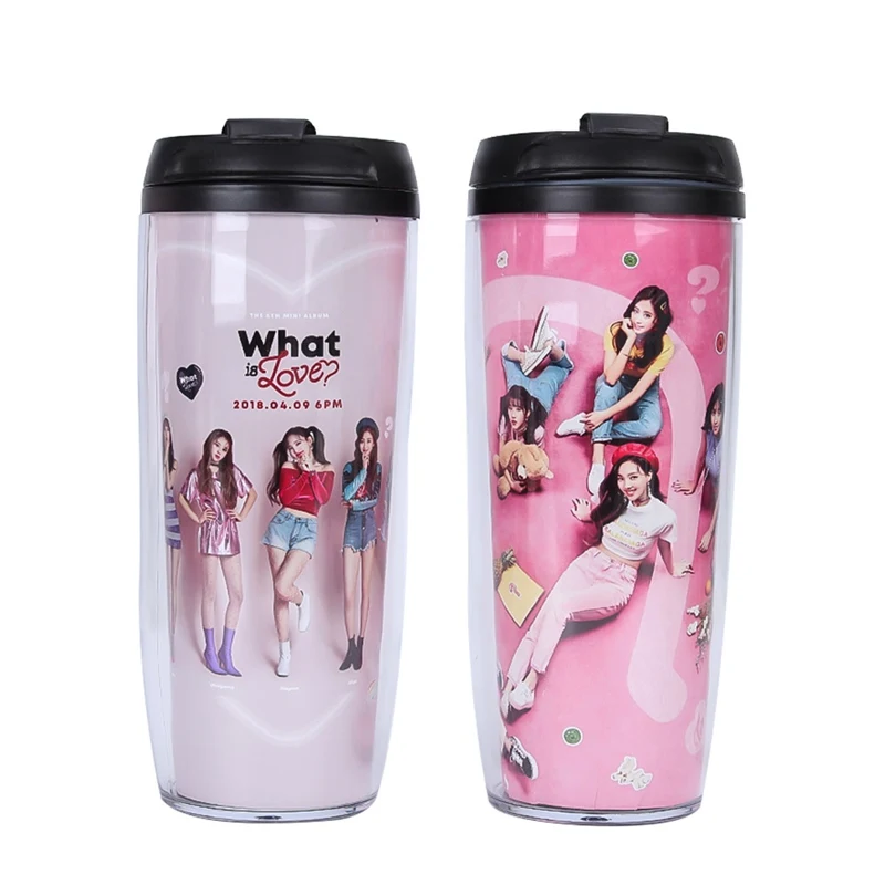 Kpop What is Love Album Curve 2 слоя бутылки для воды для туристического похода портативный лагерь для восхождений бутылки