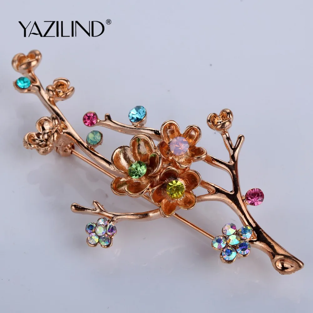 Цветочная деталь филигранная фуксия Роза Кристалл горный хрусталь брошь |