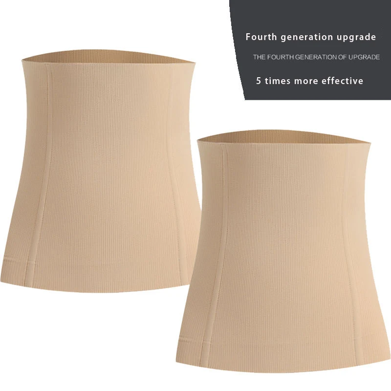 2pcsBeige 28cm Бесшовный Женский тренажер для талии, для похудения, пояс для контроля живота, нижнее белье, Корректирующее белье, Корректирующее белье, Женский корсет, пояс для живота - Цвет: 2pcsBeige 28cm