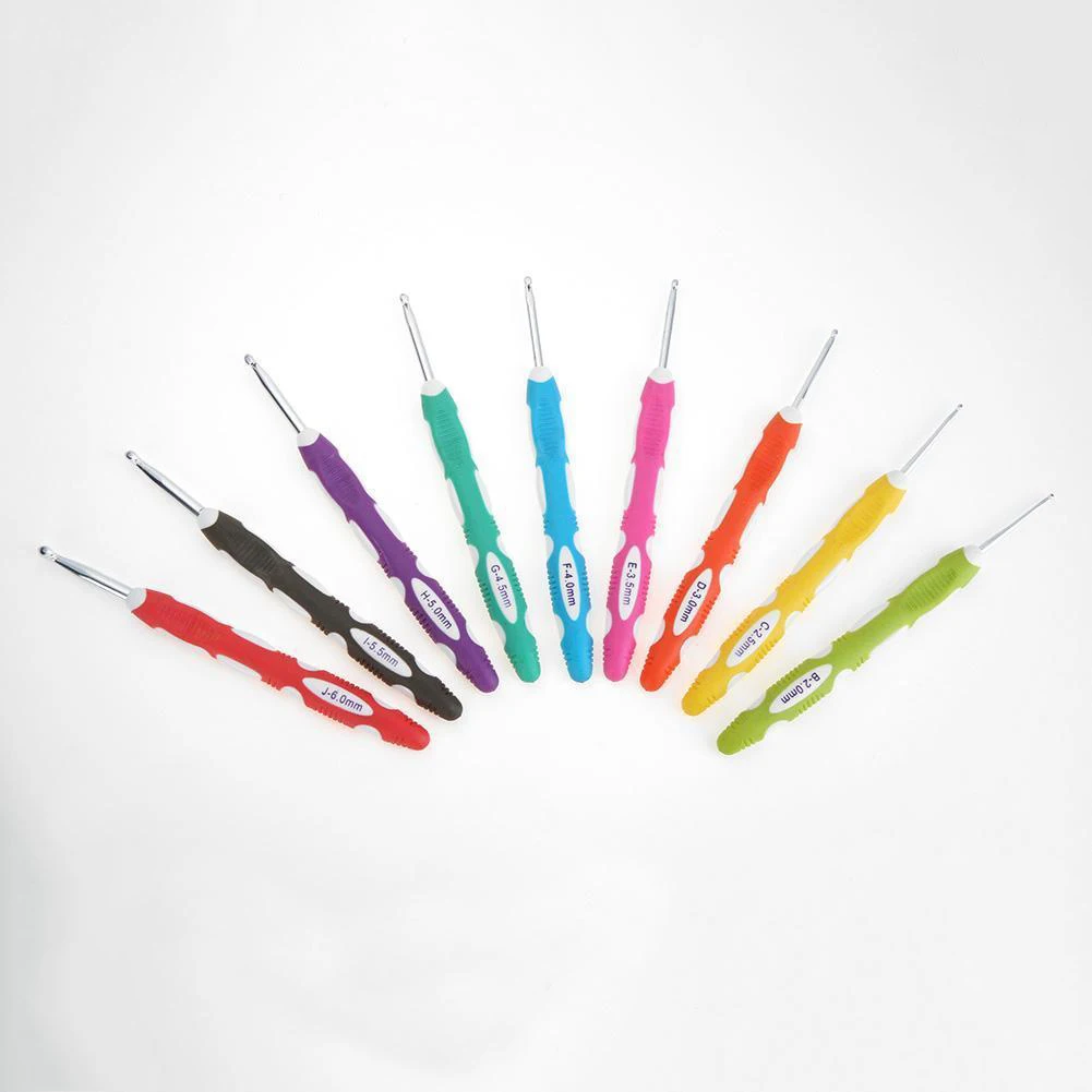Набор разноцветных спиц для вязания крючком 9 шт./компл. набор инструментов
