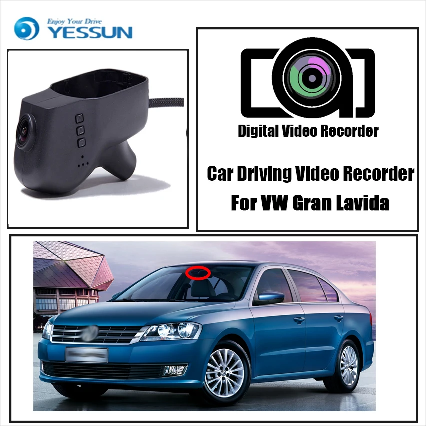 YESSUN для Volkswagen Gran Lavida Автомобильный видеорегистратор Мини Wifi камера Novatek 96658
