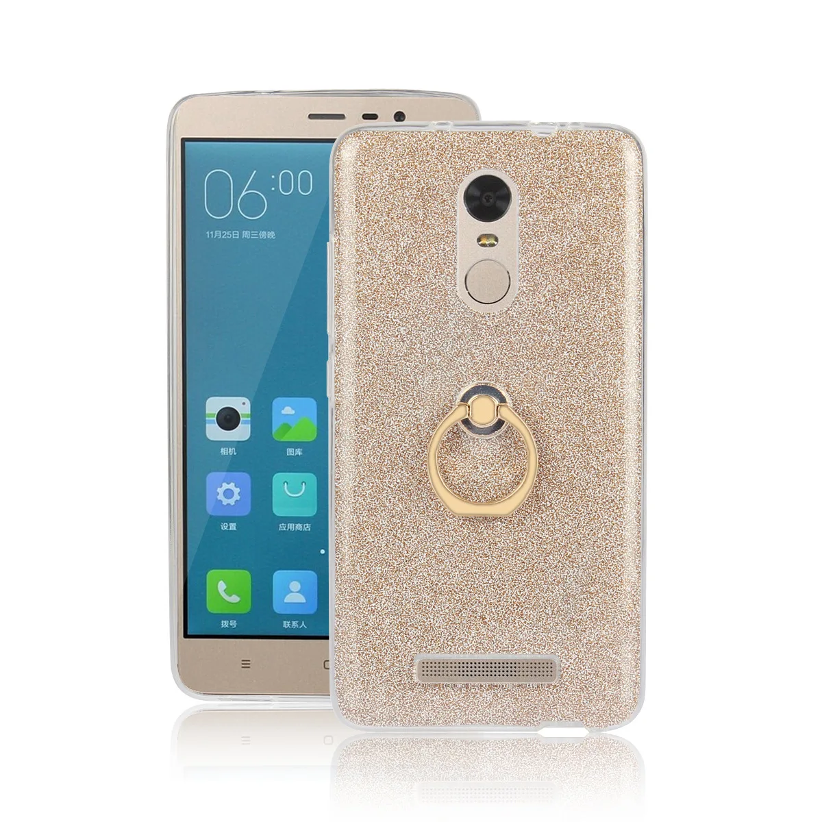 Soft Ring Case for Xiaomi 2 3 4s 5 4C Note Redmi 360 Rotate Finger Holder Stand Glitter Buckle Bracket TPU Shell Luxury New |