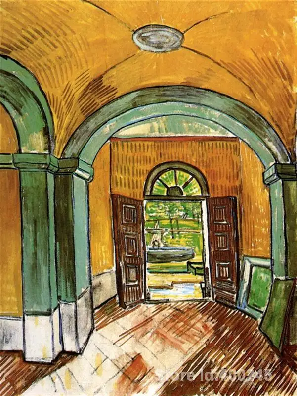 

Paintings by Vincent Van Gogh The Entrance Hall of Saint Paul Hospital wall art Hand painted High quality