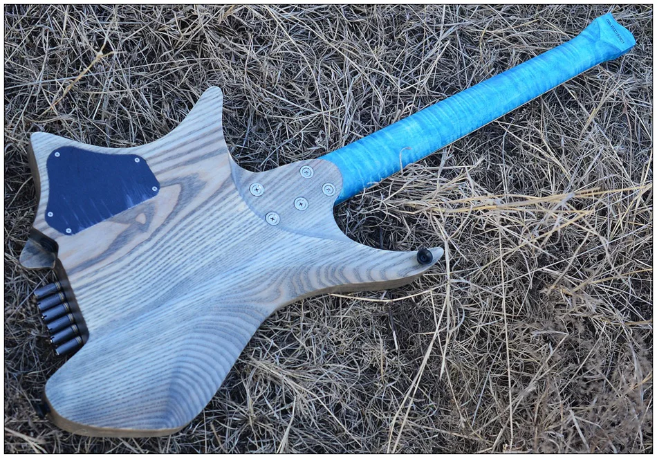 Новинка NK безголовая гитара Fanned Fret Гитара s стильная модель blue Eye фанера из тополя Топ Пламя клен шеи гитара
