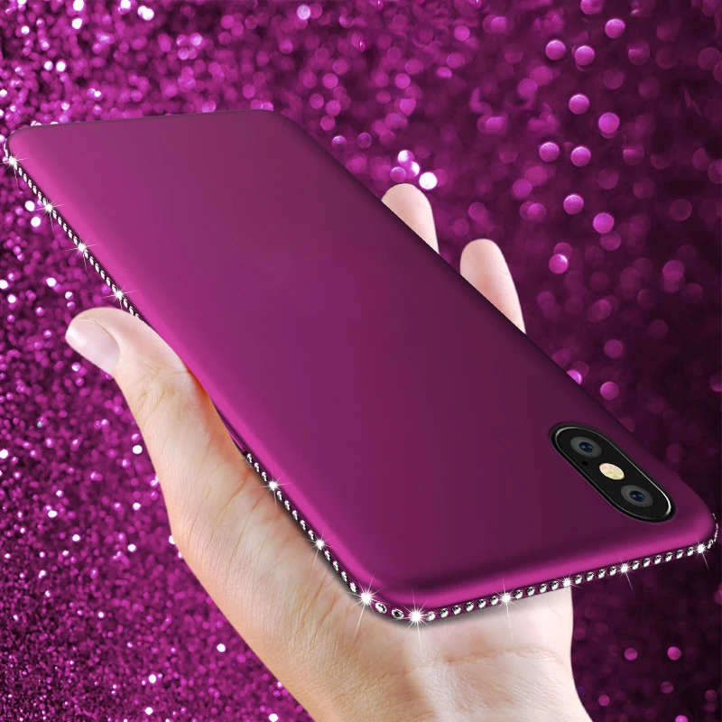 Роскошный Блестящий Мягкий силиконовый чехол со стразами для Samsung Galaxy A6 A8 Plus J4 J6 A7