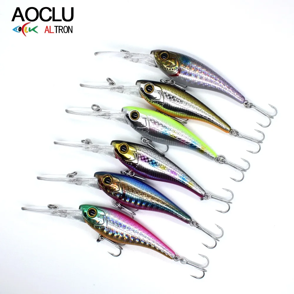 AOCLU 6 шт./лот воблеры супер качество цветов 60 мм Жесткая приманка Shad Crankbait