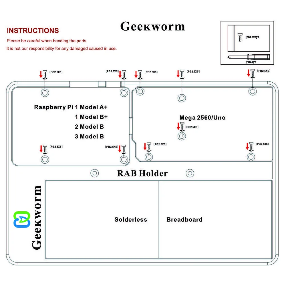 Макетная плата для Arduino UNO Mega 2560/ Raspberry Pi 4/3B + пластина 5 в 1 | Компьютеры и офис