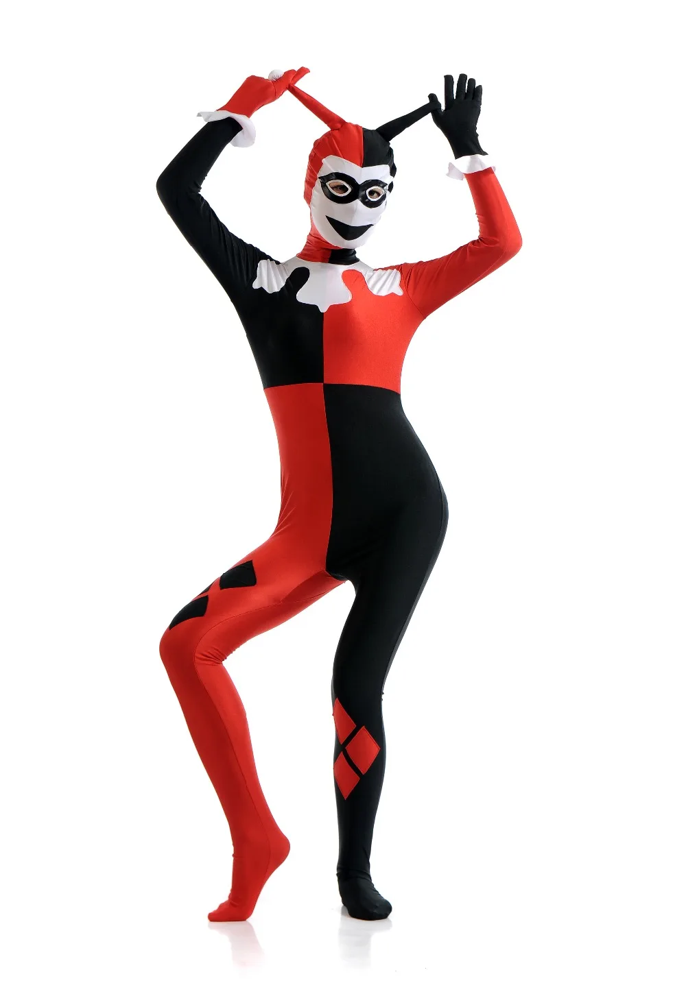 Костюм zentai из лайкры костюм клоуна для Хэллоуина|zentai lycra suit|zentai lycracosplay halloween |