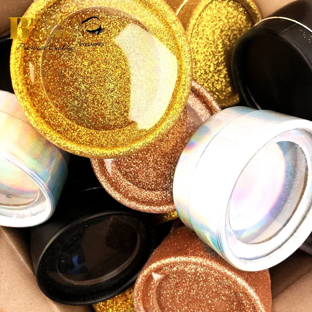 На заказ круглый чехол 30 шт полосы ресницы Чехлы положить логотип роскошные