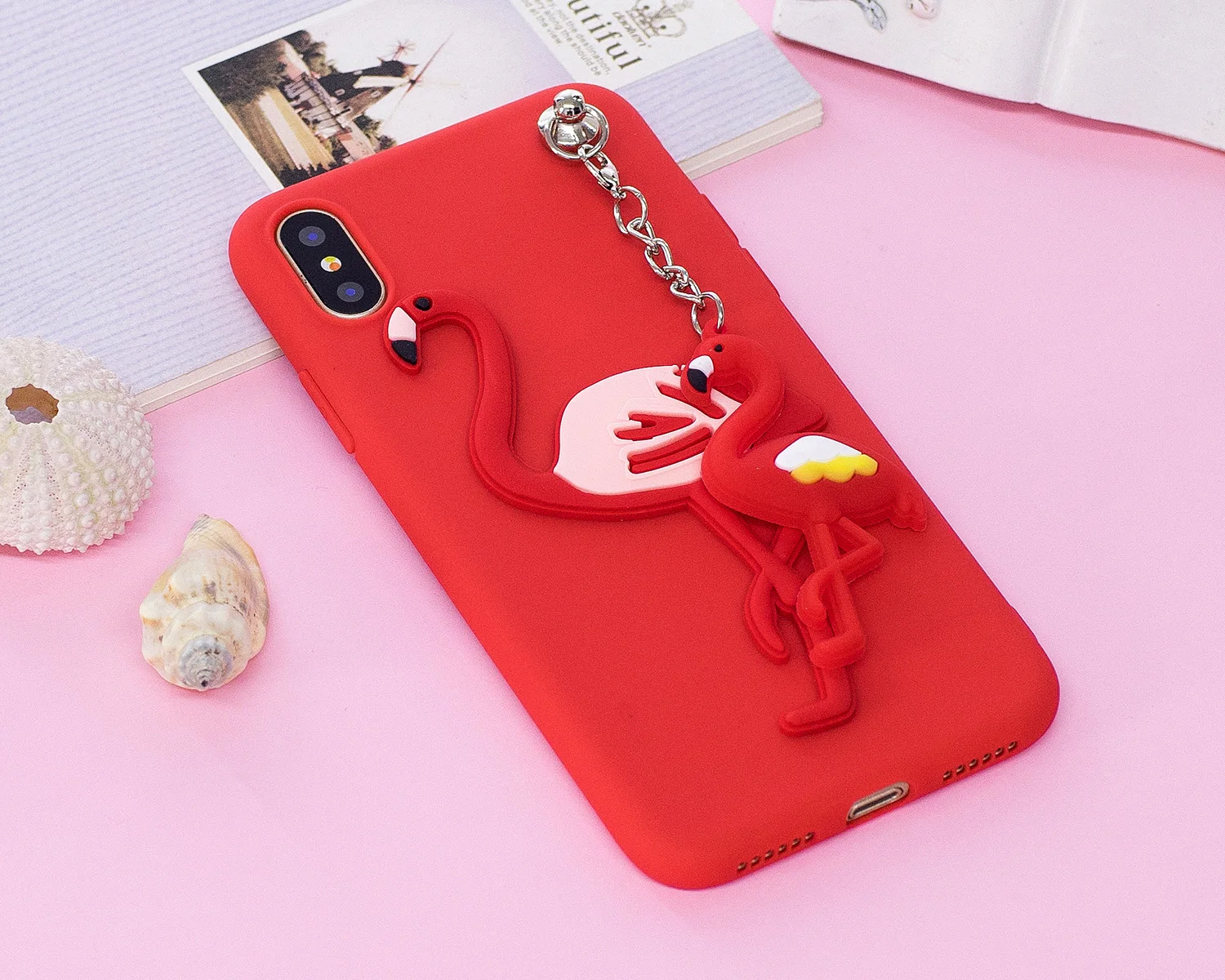 VRLucky Unicorn Soft TPU Phone Case Cover with Cute Cartoon Pendant For iPhone X 8 7 Plus 6 6s 5 5s SE |