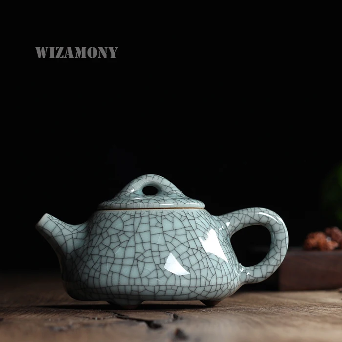 Новинка горячая Распродажа хрустящая глазурь Ge Kiln Longquan Celadon Zisha Ceramics чайник из