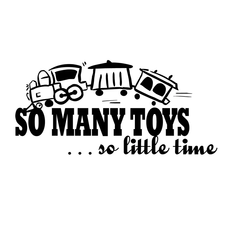 DCTOP So Many Toys Little Time Cartoon Train Wall Sticker Children Bedroom Removable Vinyl Art Decal Home Decoration | Дом и сад
