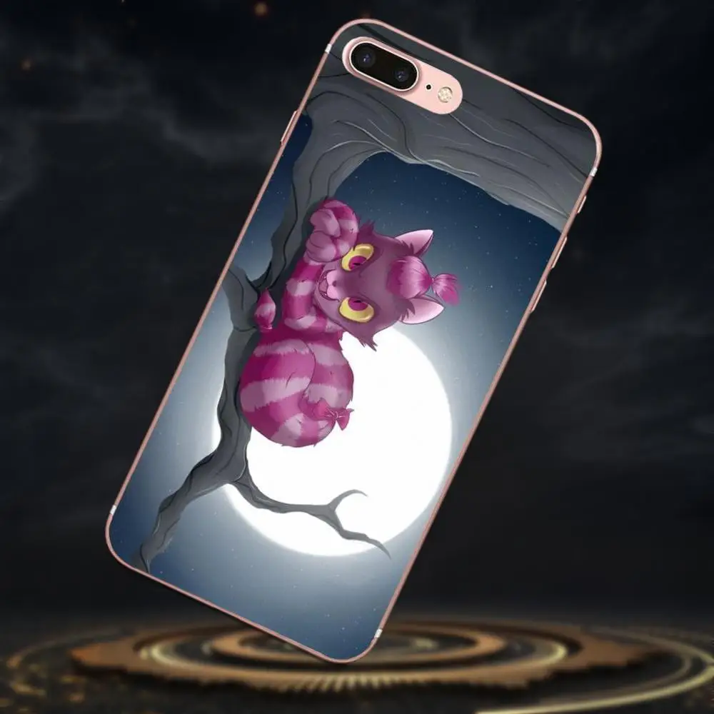 TPU Phone Case Skin Cover Cheshire Cat Art For Galaxy Grand Alpha G850 Core2 Prime S2 I9082 A3 A5 A7 On5 On7 2015 2016 2017 | Мобильные