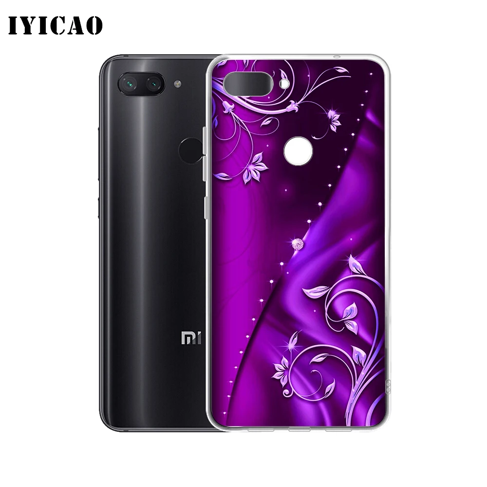IYICAO Мягкий силиконовый чехол со стразами и цветочным принтом для телефона Xiaomi Redmi