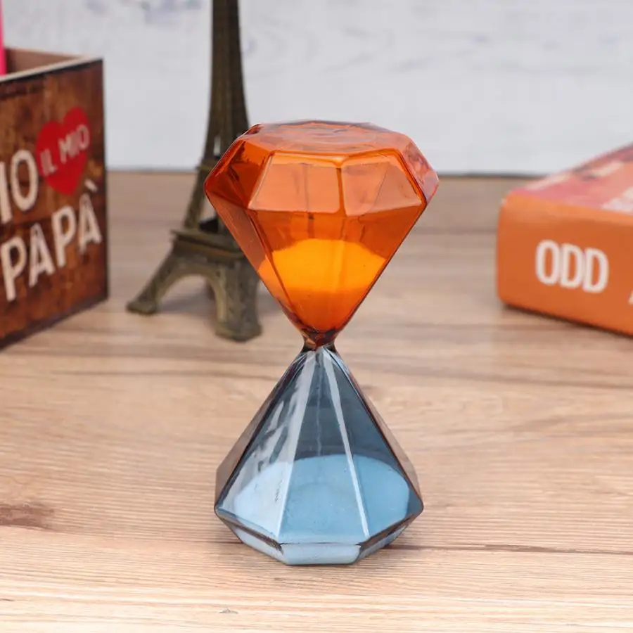 Hourglass Hour Innovative Diamond Shape Hourglass Sand Clock Sand Timer 5 Minutes Sand Glass Desk Decor Hour Glass 60 Minutes