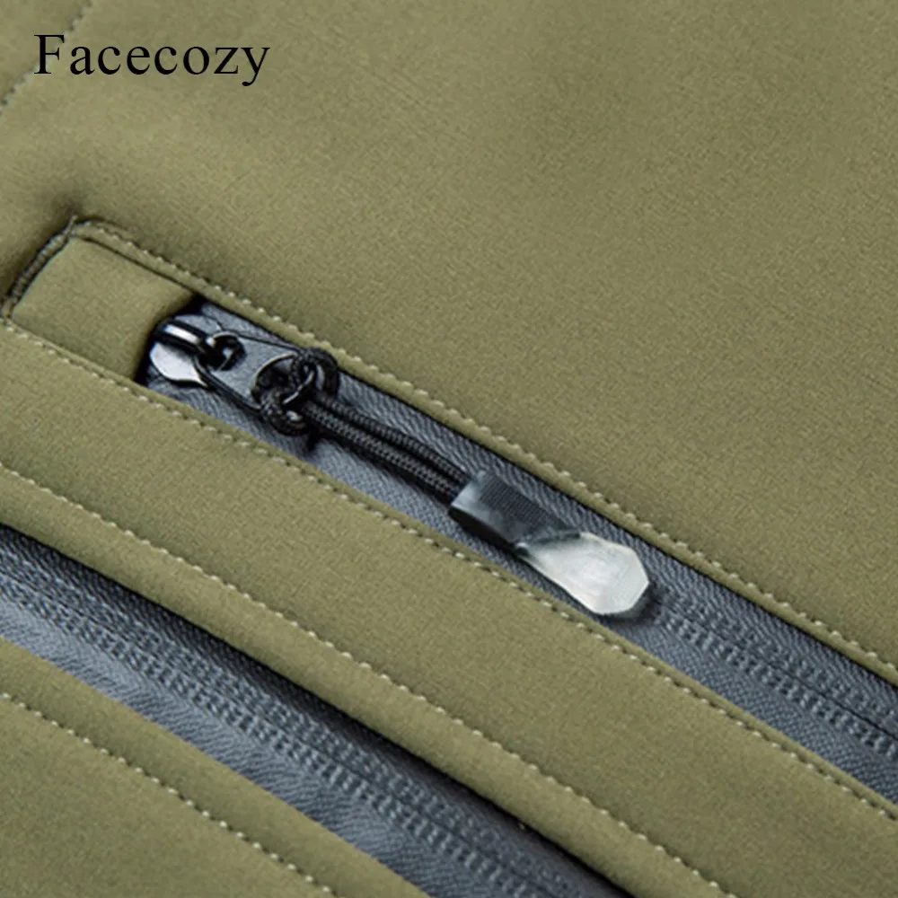 Facecozy Мужская Зимняя Толстая ветровка походные куртки уличное теплое пальто 2018