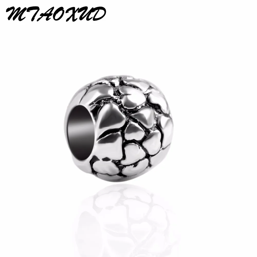 Бусины шармы с большими отверстиями из Европейского сплава круглые бусины в