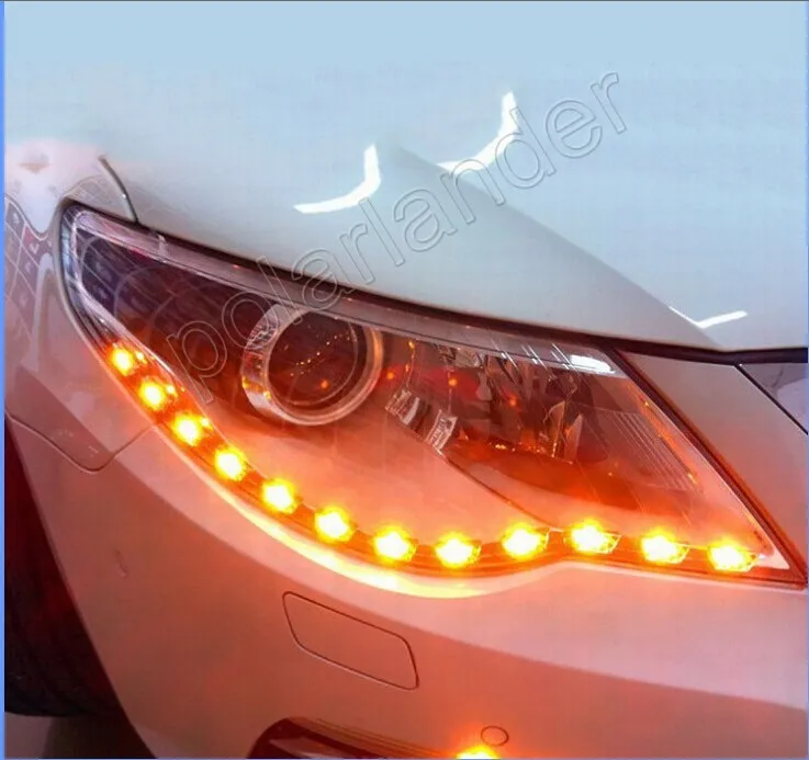 Новое поступление 2 шт. дневные Подножка лампы Газа белый янтарь горки LED оторвать