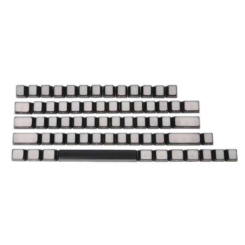 61 RGB передние/боковые напечатанные брелки с подсветкой ISO ANSI раскладка просвечивающие брелки с подсветкой для Corsair K65 K70 logitech G710 Cherry MX - Цвет: 61