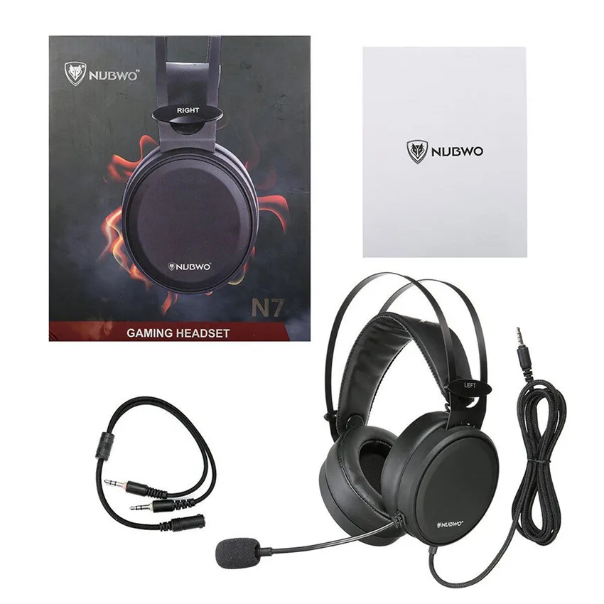 Nubwo N7 3 5 мм PC наушников игровая гарнитура Bass для PS4 Новый Xbox One мобильный телефон