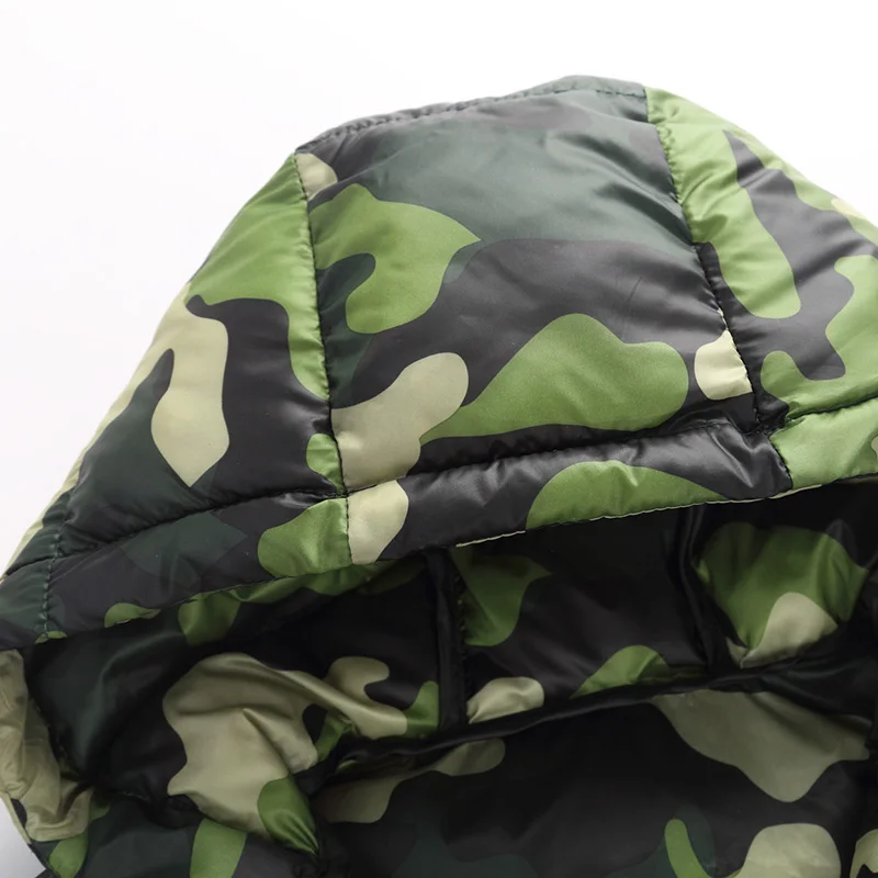 Зимние Детские камуфляжные пальто от 2 до 7 лет детские пуховики и парки с