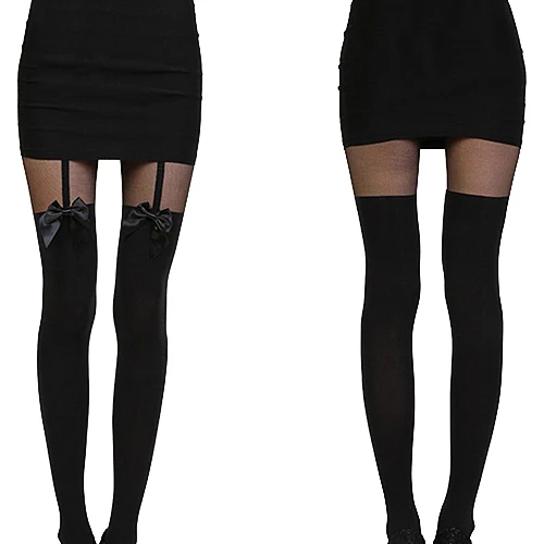 Дизайнерские винтажные пикантные милые чулки колготки имитация татуировки