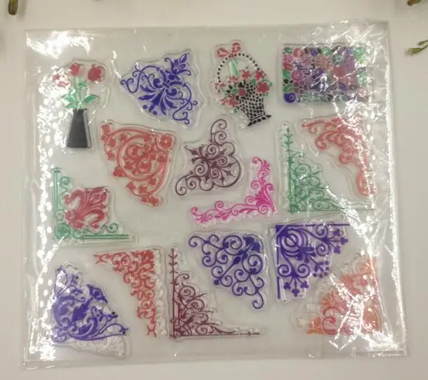 100 шт. Модный цветочный дизайн четкая прозрачная печать DIY Скрапбукинг/оформление