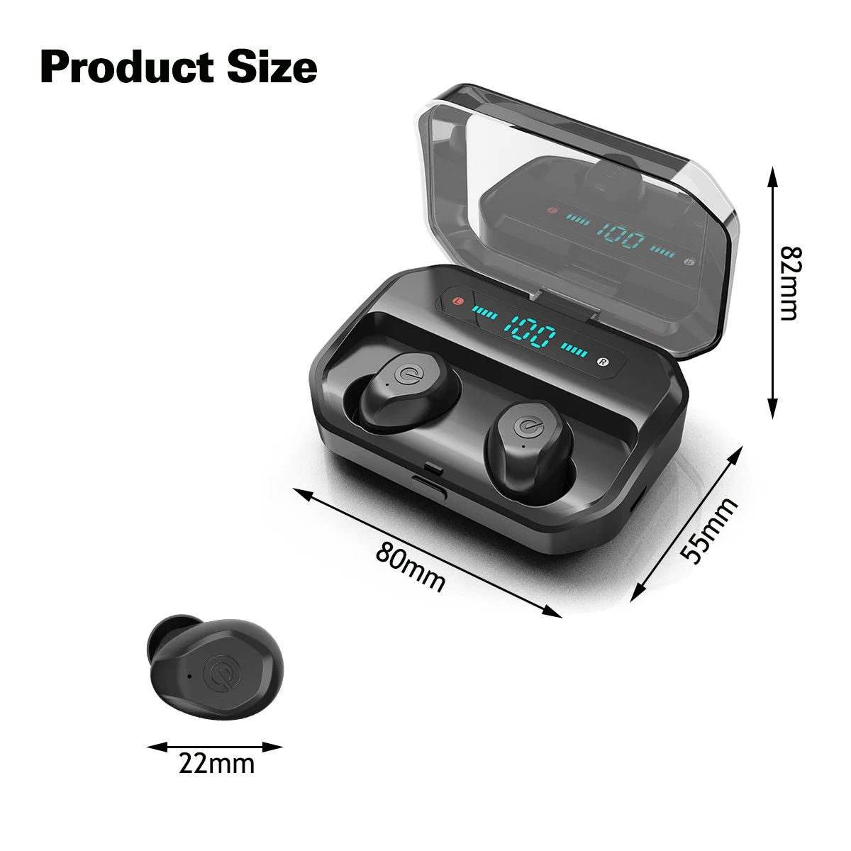 Беспроводные наушники CVC 8 0 bluetooth 5 TWS умные для сенсорного экрана IPX7