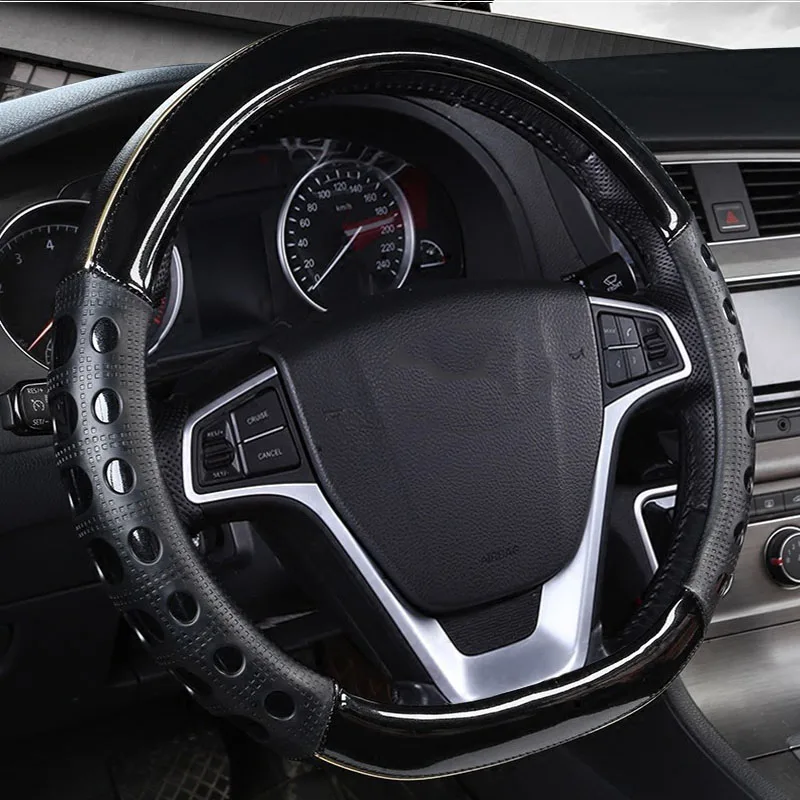 Чехол из натуральной кожи для автомобильного рулевого колеса Интерьер Для Ford Focus