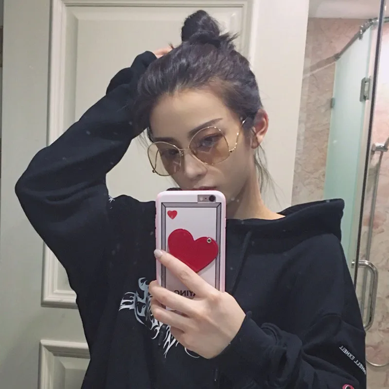 

Brand Designer Retro Fashion Women Personality Exaggerated Sunglasses Clear Lens Women Sun Glasses UV400 Protection
