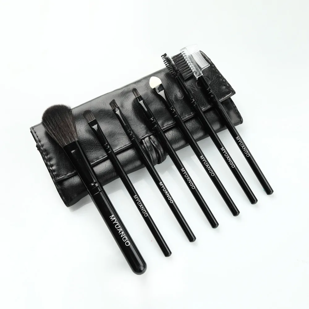 Набор кистей для макияжа 7 шт. набор из бамбука мягкие синтетические наборы с