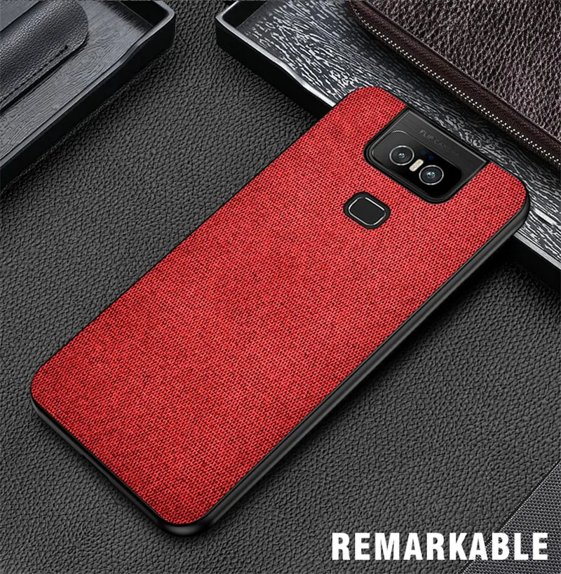 Роскошный тканевый чехол для Asus Zenfone 6, кожаный мягкий чехол из ТПУ, Жесткий Чехол из поликарбоната для Asus Zenfone 6 ZS630KL, чехол Funda