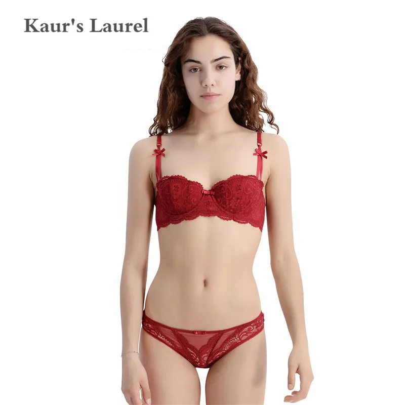 Новое поступление сексуальный кружевной бюстгальтер с эффектом пуш ап Комплект