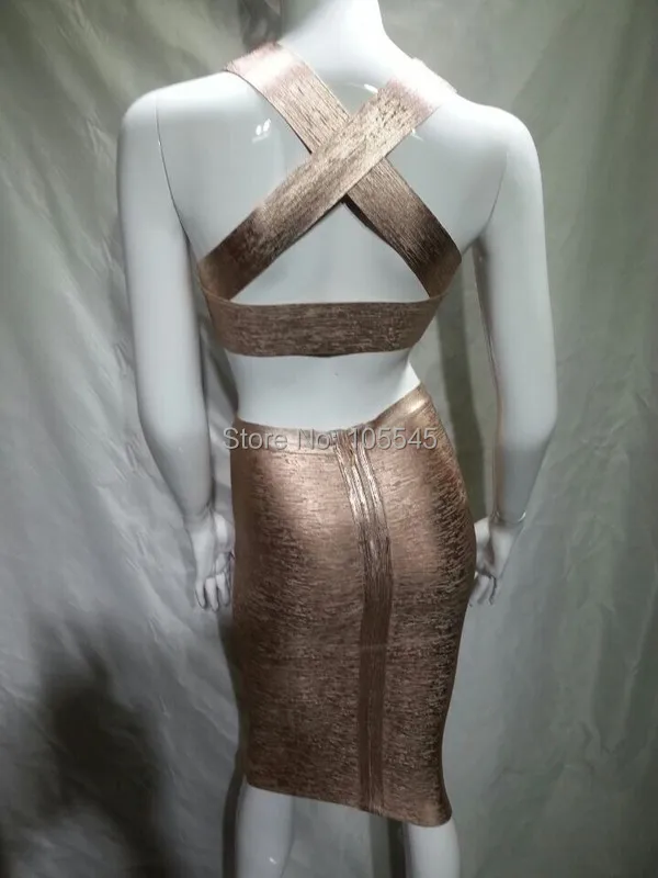 Платья бандажное без рукавов женщины элегантный золото украшенный лиственным