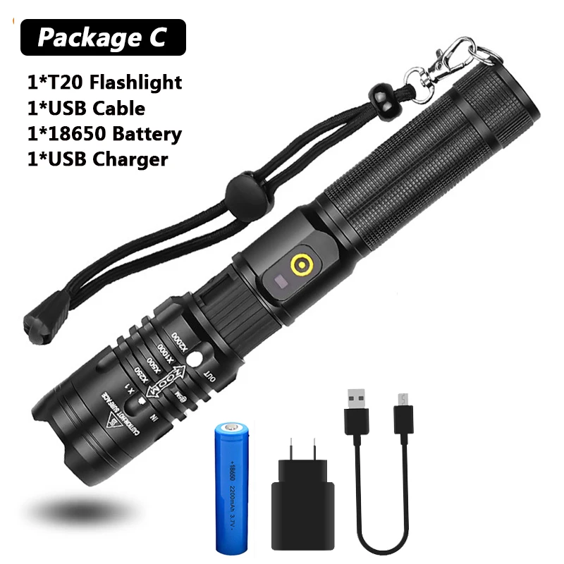 Package C POCKETMAN яркий светильник-вспышка xhp50.2 САМЫЙ МОЩНЫЙ СВЕТИЛЬНИК-вспышка 18650 usb фонарь xhp50 фонарь 18650 охотничий Фонарь ручной светильник - Испускаемый цвет: Package C