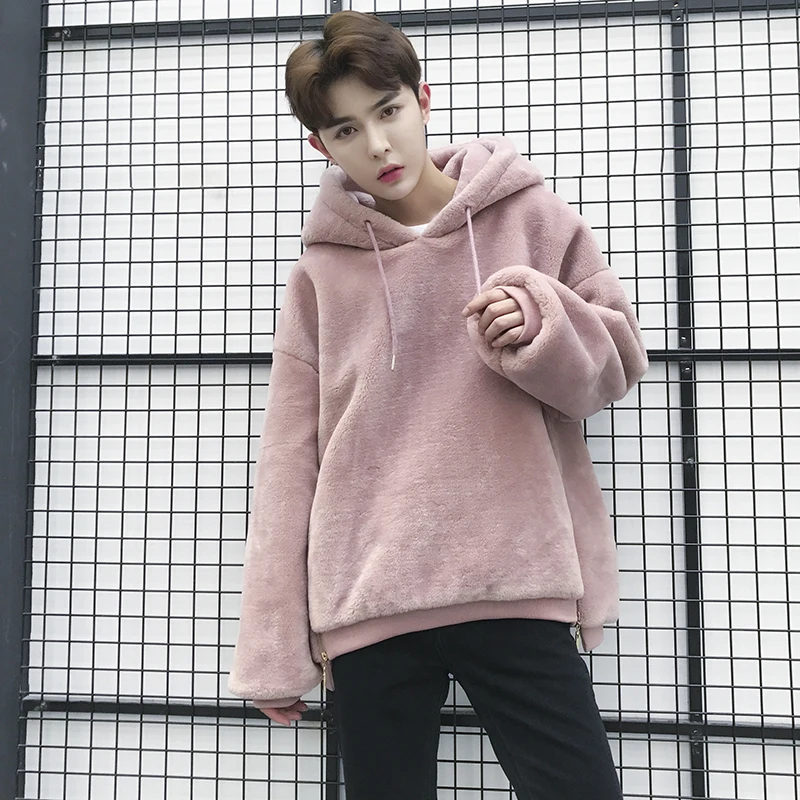 Новинка 2019 зимние розовые пальто из искусственного меха с молнией сбоку и