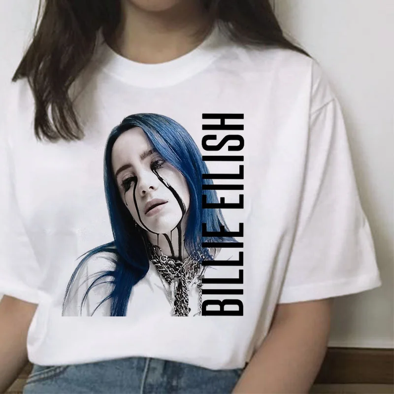 7241 Billie eilish Футболка женская хип-хоп топы Новая забавная модная футболка harajuku ulzzang 90s гранж уличная футболка Повседневная Женская - Цвет: 7241