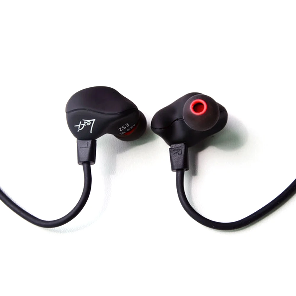 Эргономичные съемные наушники вкладыши KZ ZS3 аудиомониторы шумоизоляция HiFi