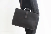 new style leather rectangle thin business bag office laptop bags