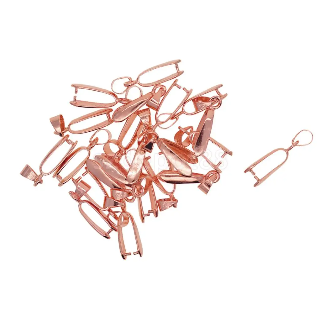 20 шт. Позолоченные Подвески с покрытием из розового золота застежки зажимы
