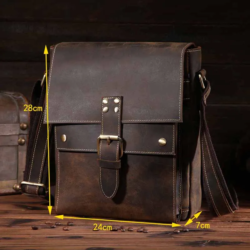 Сумка-мессенджер NEWEEKEND из натуральной воловьей кожи в стиле ретро сумка через