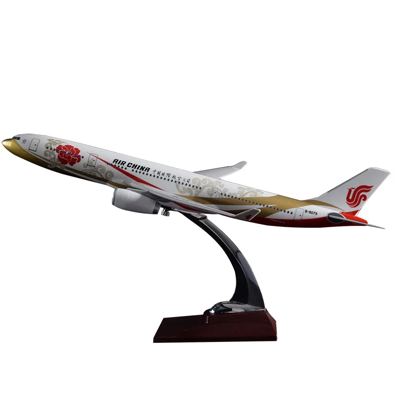 40 см Смола A330 Air China модель самолета National фиолетовое золото Airbus Airways авиация
