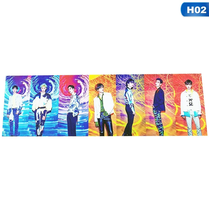 H02 Цельнокроеное платье Kpop Got7 концерт Поддержка ручной баннерная ткань повесить плакат для любителей коллекция подарков - Цвет: H02