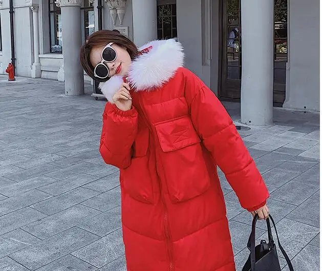 Новое поступление 2019 Женский однотонный тонкий длинный пуховик новый размер для