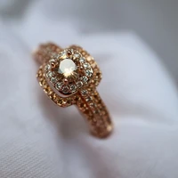 fashion vintage aaaaa crystal rings for women new trendy retro rhinestone stone ring classic copper rings female engagment gift