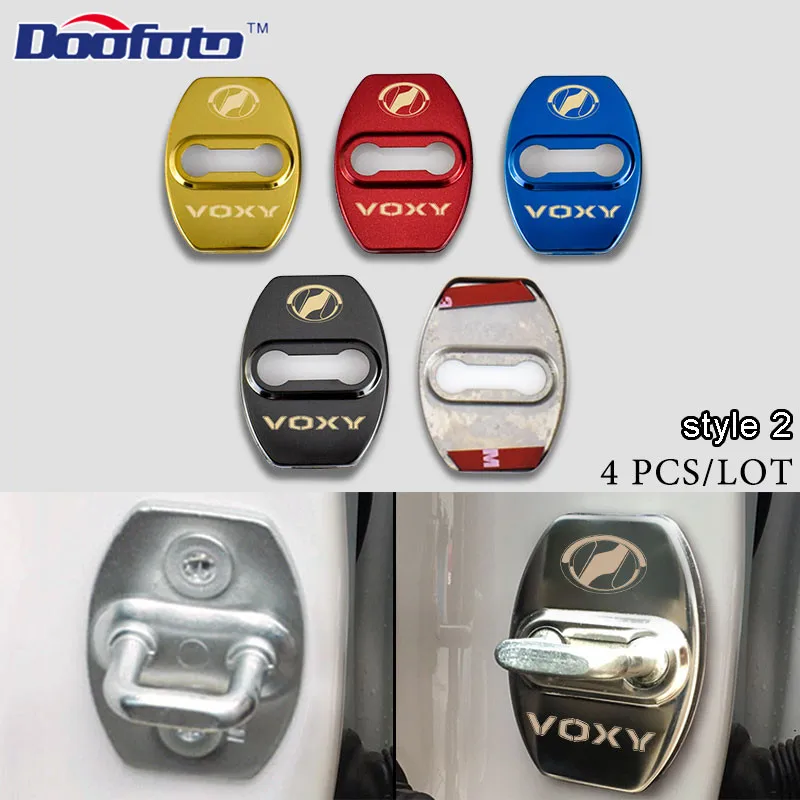 Doofoto стайлинга автомобилей Авто 3D дизайн значок дверной замок чехол для Toyota Voxy Corolla Vellfire, логотипы марок машин аксессуар логотип 4 шт
